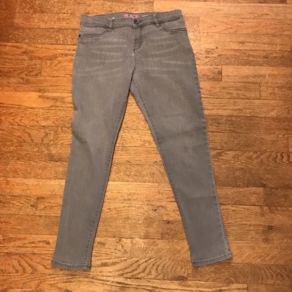 Children Place Grey denim skinny leg Jegging kids size 14